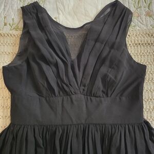 NWOT Vintage Evan Picone Black Chiffon Swing Dress Size 12